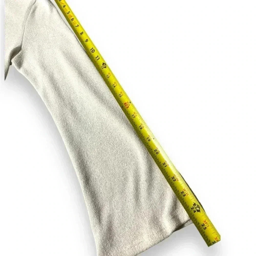 Divided H&M Long Bell Sleeve Cream Lightweight Cutout Tie Back Mini Shift Dress - Picture 10 of 16